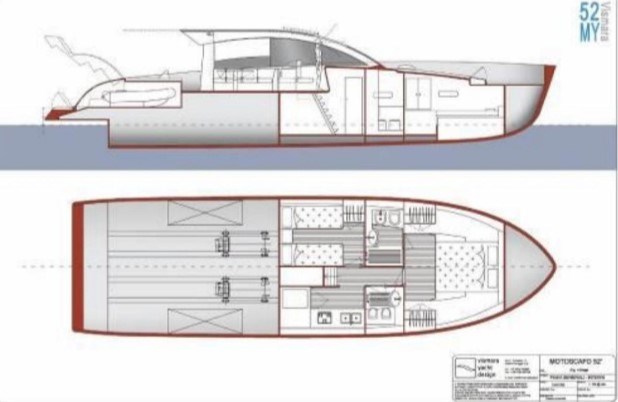 Vismara B Wave layout Vismara V 52 Coupe MY