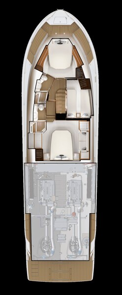 Tiara EX 60 lower layout Tiara Yachts EX 60