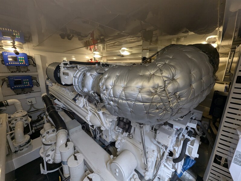 Bertram 630 engine detail Bertram Yacht 630 Convertible