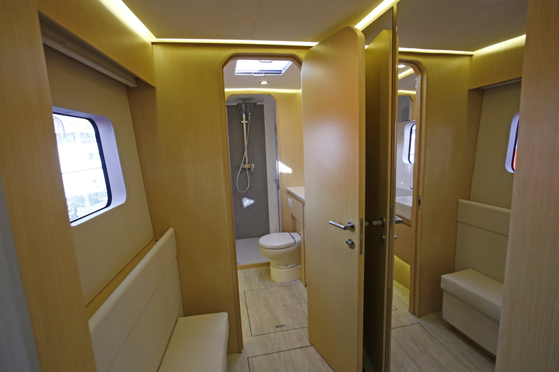 Port hull cabins McConaghy MC60, a brand new performance cruiser catamaran