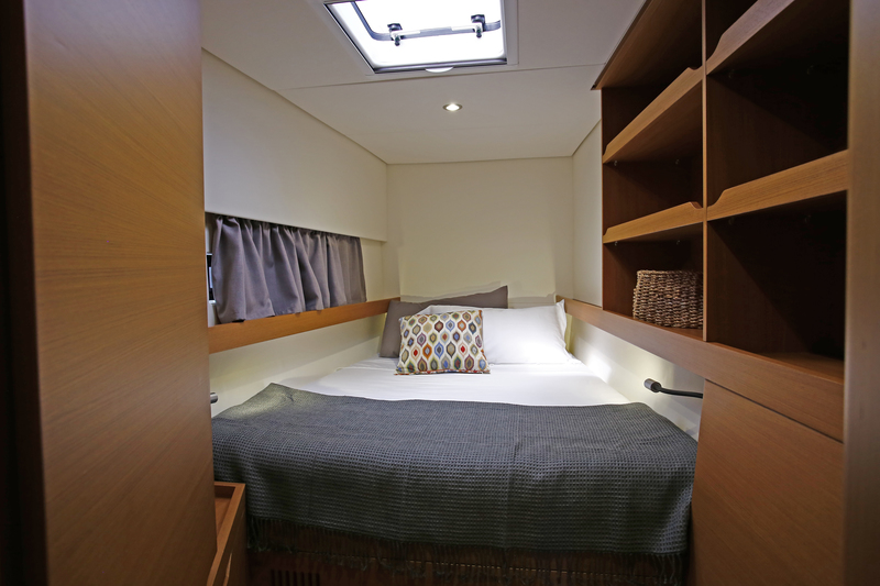 Front guest cabin, port hull ITA 14.99 Performance catamaran with electric propulsion system