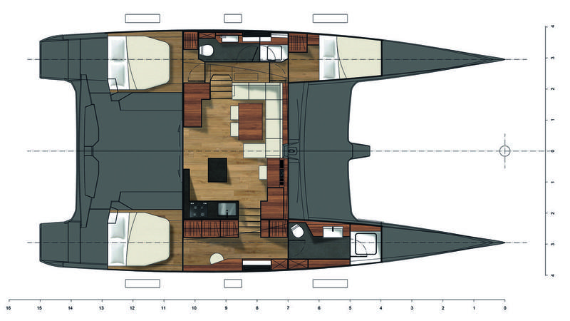 Island Galley ITA 14.99 Performance cruising catamaran with electric propulsion system