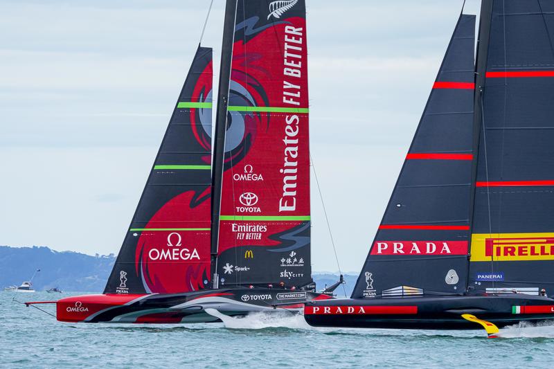 Emirates Team New Zealand  36th AMERICA’S CUP DAY 1, Race 1 to Emirates Team New Zealand, Race 2 to Luna Rossa Prada Pirelli